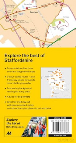 50 Walks In Staffordshire (AA 50 Walks) (Walks UK) Paperback [KSIĄŻKA]