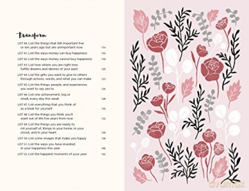 52 Lists for Happiness Floral Pattern: Weekly Journaling Inspiration for Positivity, Balance, and Joy (A Guided Self-Ca re Journal with Prompts, Photos, and Illustrations) - Moorea Seal [KSIĄŻKA]