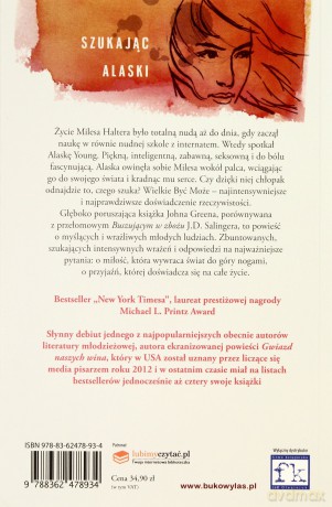 Szukając Alaski - John Green [KSIĄŻKA]