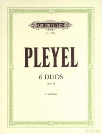 6 small duo op.48: for 2 violin voices - Ignaz Joseph Pleyel [KSIĄŻKA]