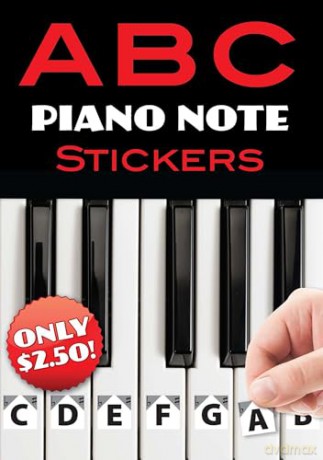 A B C Piano Note Stickers [KSIĄŻKA]