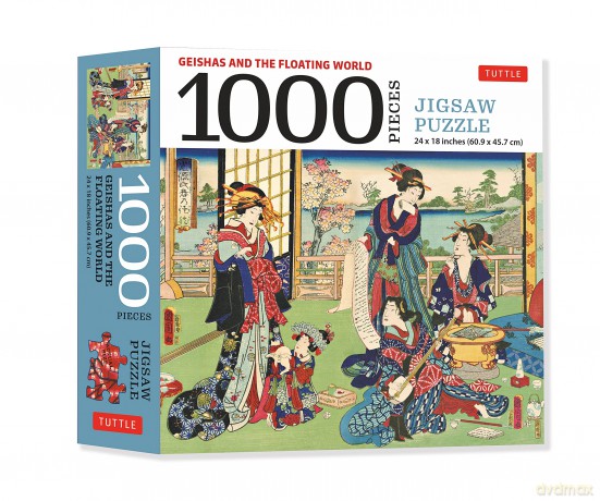 A Geishas and the Floating World - 1000 Piece Jigsaw Puzzle: Finished Size 24 x 18 inches (61 x 46 cm) - Toyohara Kunichika [KSIĄŻKA]