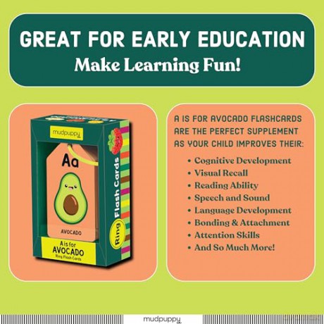 A is for Avocado Ring Flash Cards - Mudpuppy [KALENDARZ]