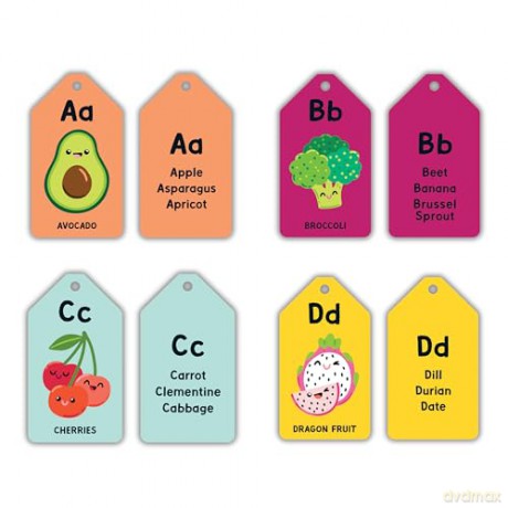 A is for Avocado Ring Flash Cards - Mudpuppy [KALENDARZ]