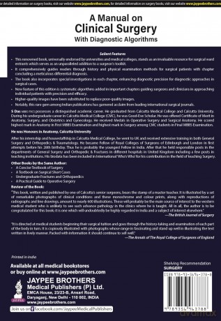A Manual on Clinical Surgery: With Diagnostic Algorithms - Somen Das [KSIĄŻKA]