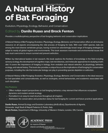 A Natural History of Bat Foraging: Evolution, Physiology, Ecology, Behavior, and Conservation - Jonathan Whitelaw [KSIĄŻKA]
