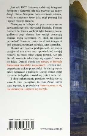 Więzień Nieba Wyd. Kieszonkowe - Carlos Ruiz Zafon [KSIĄŻKA]