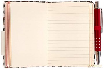 A Red, Red Rose Tartan Notebook (mini with pen) (Burns check tartan) (Waverley Scotland Tartan Cloth Commonplace Notebook): 79 - Waverley Scotland [KSIĄŻKA]