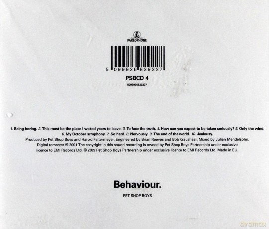 Pet Shop Boys: Behaviour [CD]