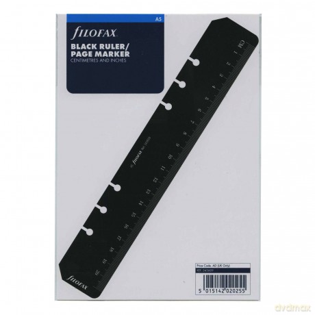 A5 Ruler page marker black [KSIĄŻKA]