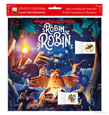 Aardman: Robin Robin Kalendarz Adwentowy (with stickers) - Flame Tree Studio [KALENDARZ]