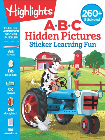 ABC Hidden Pictures Sticker Learning Fun (Highlights Hidden Pictures Sticker Learning) - Highlights [KSIĄŻKA]