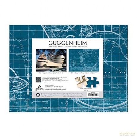Abrams Frank Lloyd Wright Guggenheim 2-Sided 500 Piece Puzzle, 735362300 - Galison [PUZZLE]