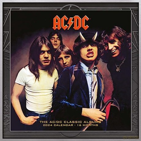 AC/DC Calendar 2024 - Month to a View Planner 30cm x 30cm - Official Merchandise [KALENDARZ]