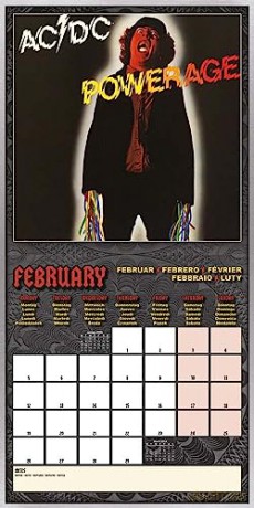 AC/DC Calendar 2024 - Month to a View Planner 30cm x 30cm - Official Merchandise [KALENDARZ]