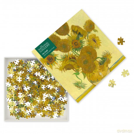 Adult Jigsaw National Gallery - Vincent Van Gogh, Sunflowers: 1000 Piece Jigsaw - Flame Tree Studio [PUZZLE]
