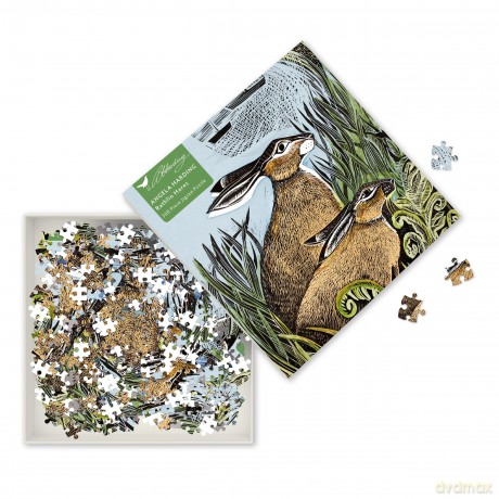 Adult Jigsaw Puzzle Angela Harding: Rathlin Hares (500 pieces): 500-piece Jigsaw Puzzles [PUZZLE]