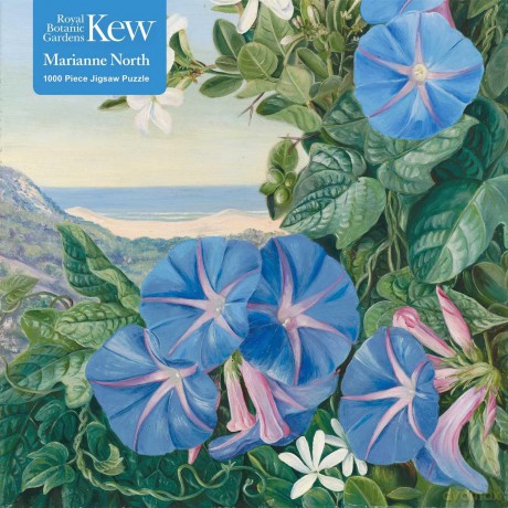 Adult Jigsaw Puzzle Kew: Marianne North: Amatungula and Blue Ipomoea, South Africa: 1000-Piece Jigsaw Puzzles - Flame Tree Studio [PUZZLE]