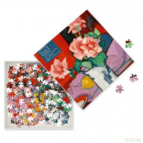 Adult Jigsaw Puzzle National Galleries Scotland - Samuel Peploe: Pink Roses, Chinese Vase: 1000-piece Jigsaw Puzzles - Flame Tree Studio [PUZZLE]