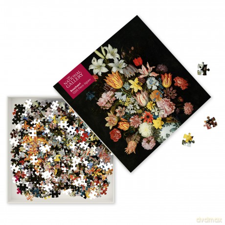 Adult Jigsaw Puzzle National Gallery Bosschaert the Elder: A Still Life of Flowers: 1000-piece Jigsaw Puzzles - Flame Tree Studio [PUZZLE]