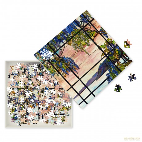 Adult Jigsaw Puzzle Tiffany Studios: View of Oyster Bay (500 Pieces): 500-Piece Jigsaw Puzzles - Flame Tree Gift [KSIĄŻKA]