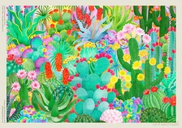 Adult Jigsaw Puzzle: Bex Parkin: Cactus Garden: 1000-Piece Jigsaw Puzzles - Flame Tree Studio [PUZZLE]