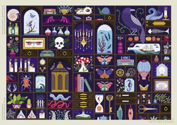 Adult Jigsaw Puzzle: Jenny Zemanek: A Cabinet of Curiosities: 1000-Piece Jigsaw Puzzles - Flame Tree Studio [PUZZLE]