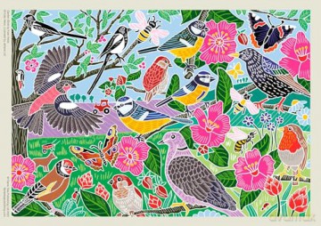 Adult Jigsaw Puzzle: Kate Heiss: Garden Birds: 1000-Piece Jigsaw Puzzles - Flame Tree Studio [PUZZLE]