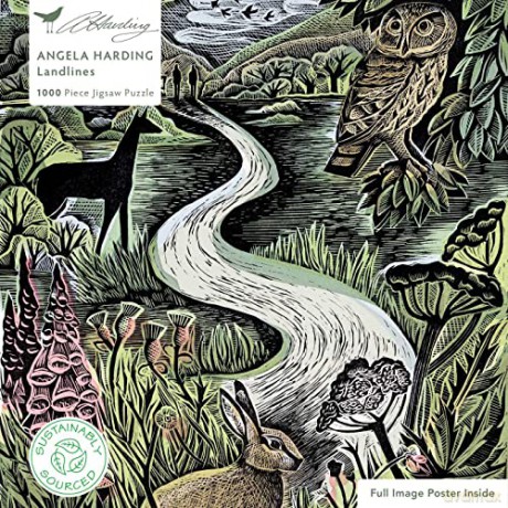 Adult Sustainable Jigsaw Puzzle Angela Harding: Landlines: 1000-Pieces. Ethical, Sustainable, Earth-Friendly - Flame Tree Studio [PUZZLE]