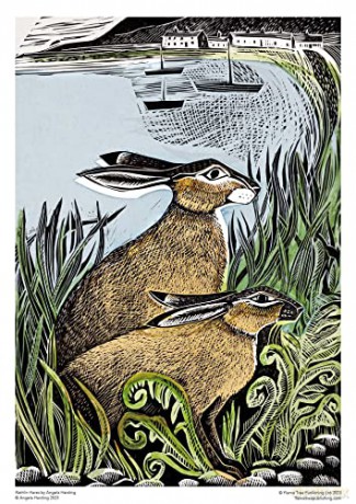 Adult Sustainable Jigsaw Puzzle Angela Harding: Rathlin Hares: 1000-Pieces. Ethical, Sustainable, Earth-Friendly - Flame Tree Studio [PUZZLE]