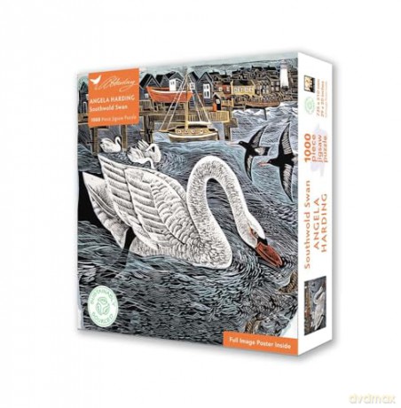Adult Sustainable Jigsaw Puzzle Angela Harding: Southwold Swan: 1000-Pieces. Ethical, Sustainable, Earth-Friendly - Flame Tree Studio [PUZZLE]