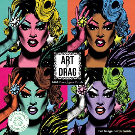 Adult Sustainable Jigsaw Puzzle Art of Drag: 1000-Pieces. Ethical, Sustainable, Earth-Friendly - Flame Tree Studio [PUZZLE]