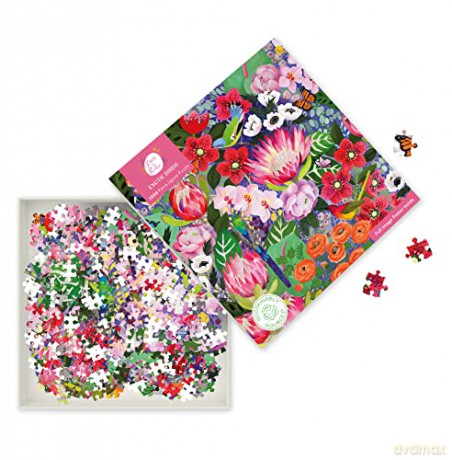 Adult Sustainable Jigsaw Puzzle Bex Parkin: Exotic Birds: 1000-Pieces. Ethical, Sustainable, Earth-Friendly - Flame Tree Studio [PUZZLE]