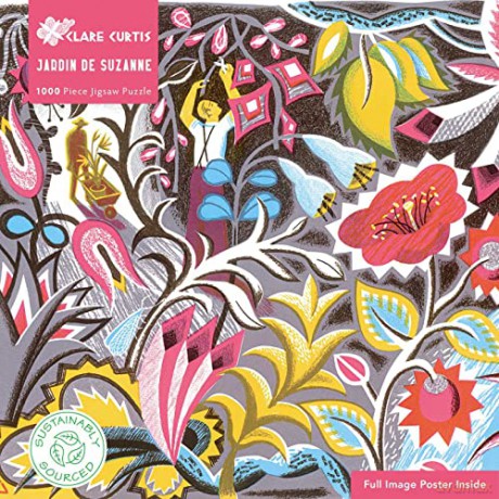 Adult Sustainable Jigsaw Puzzle Clare Curtis: Jardin de Suzanne: 1000-Pieces. Ethical, Sustainable, Earth-Friendly - Flame Tree Studio [PUZZLE]