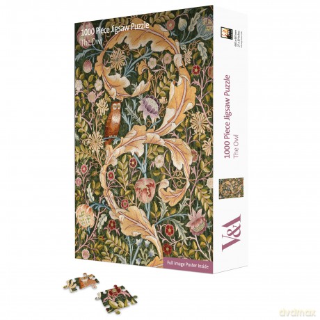 Adult Sustainable Jigsaw Puzzle V&A: The Owl: 1000-pieces. Ethical, Sustainable, Earth-friendly. (1000-piece Sustainable Jigsaws) - Flame Tree Studio [KSIĄŻKA]