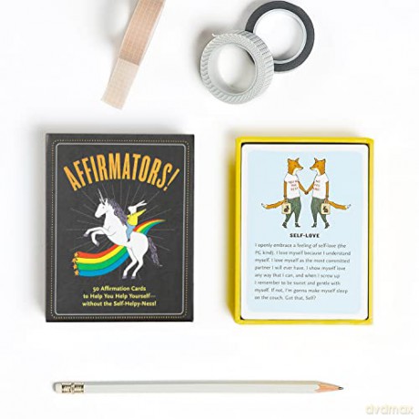 Affirmators! 50 Affirmation Cards Deck to Help You Help Yourself - Without the Self-Helpy-Ness!: 50 Affirmative Cards to Help You Help Yourself - without the Self-Helpy-Ness! - Knock Knock [KSIĄŻKA]