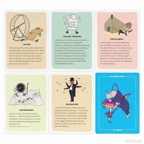Affirmators! at Work: 50 Affirmation Cards to Help You Help Yourself - without the Self-Helpy-Ness! - Knock Knock [KSIĄŻKA]
