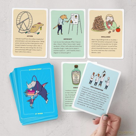 Affirmators! at Work: 50 Affirmation Cards to Help You Help Yourself - without the Self-Helpy-Ness! - Knock Knock [KSIĄŻKA]