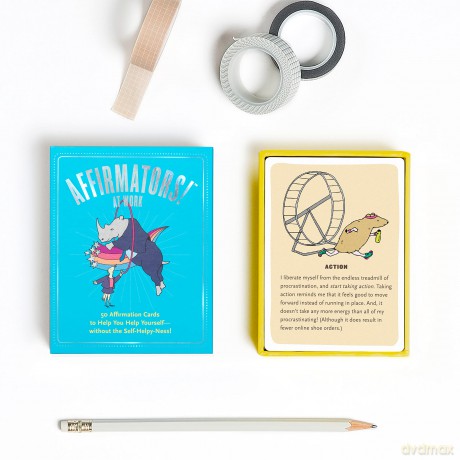 Affirmators! at Work: 50 Affirmation Cards to Help You Help Yourself - without the Self-Helpy-Ness! - Knock Knock [KSIĄŻKA]