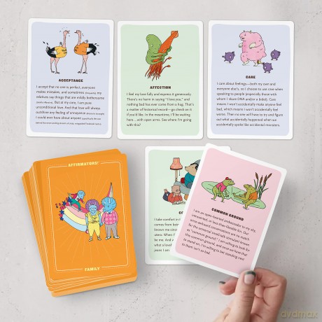 Affirmators! Family Deck: 50 Affirmation Cards on Kin of All Kinds - Without the Self-Helpy-Ness! - Suzi Barrett [KSIĄŻKA]