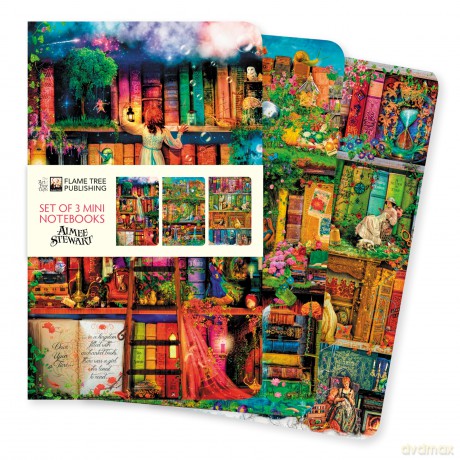 Aimee Stewart Set of 3 Mini Notebooks (Mini Notebook Collections) - Flame Tree Studio [KSIĄŻKA]
