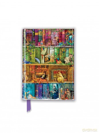 Aimee Stewart: A Stitch in Time Bookshelf (Foiled Pocket Journal) (Flame Tree Pocket Notebooks) - Flame Tree Studio [KSIĄŻKA]