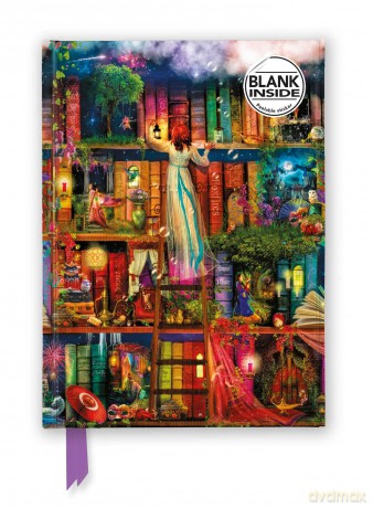 Aimee Stewart: Treasure Hunt Bookshelves (Foiled Blank Journal) (Flame Tree Blank Notebooks) - Flame Tree Studio [KALENDARZ]