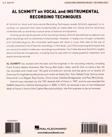 Al Schmitt on Vocal and Instrumental Recording Techniques (METAlliance Academy) - Al Schmitt [KSIĄŻKA]