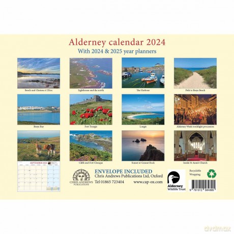 Alderney A4 Calendar - 2024 - Chris Andrews [KALENDARZ]