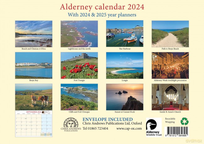 Alderney A4 Calendar - 2024 - Chris Andrews [KALENDARZ]