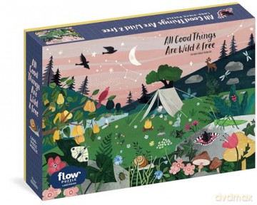 All Good Things Are Wild and Free 1,000-Piece Puzzle (Flow) Adults Families Picture Quote Mindfulness Gift: 1000 Pieces - Astrid van der Hulst [KSIĄŻKA]