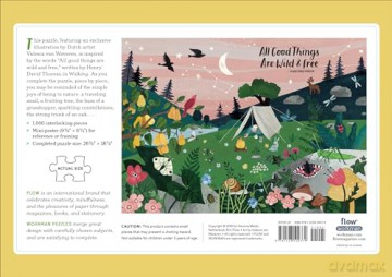 All Good Things Are Wild and Free 1,000-Piece Puzzle (Flow) Adults Families Picture Quote Mindfulness Gift: 1000 Pieces - Astrid van der Hulst [KSIĄŻKA]
