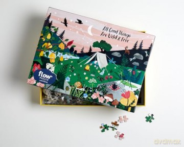 All Good Things Are Wild and Free 1,000-Piece Puzzle (Flow) Adults Families Picture Quote Mindfulness Gift: 1000 Pieces - Astrid van der Hulst [KSIĄŻKA]