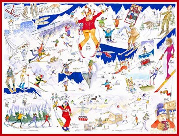 All Jigsaw Puzzles - Skiing By Tim Bulmer - 1000 Piece Puzzle For Adults, Large Puzzle 66cm X 50cm In Size. Challenging To Complete But Fun And Humorous [PUZZLE]